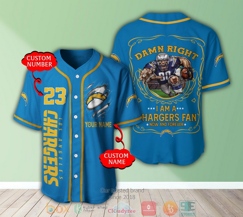 Personalized Los Angeles Chargers Nfl I Am A Chargers Fan Baseball Jersey Shirt Personalized Los Angeles Chargers Nfl I Am A Chargers Fan Baseball Jersey Shirt