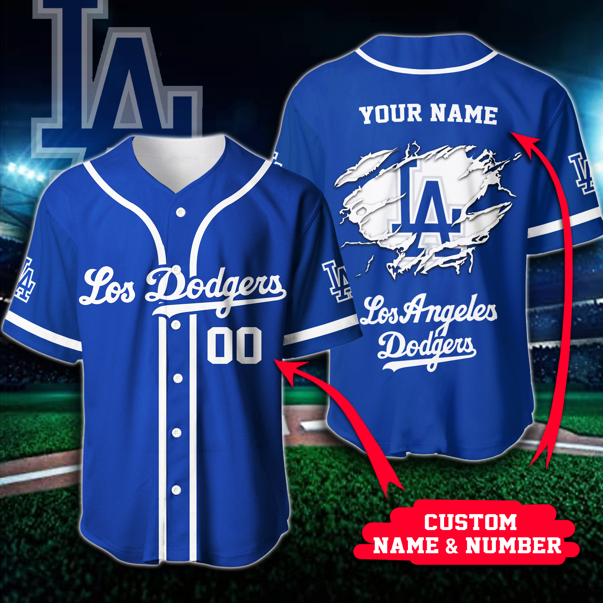 Personalized Los Angeles Dodgers Custom Baseball Jersey Shirt Personalized Los Angeles Dodgers Custom Baseball Jersey Shirt