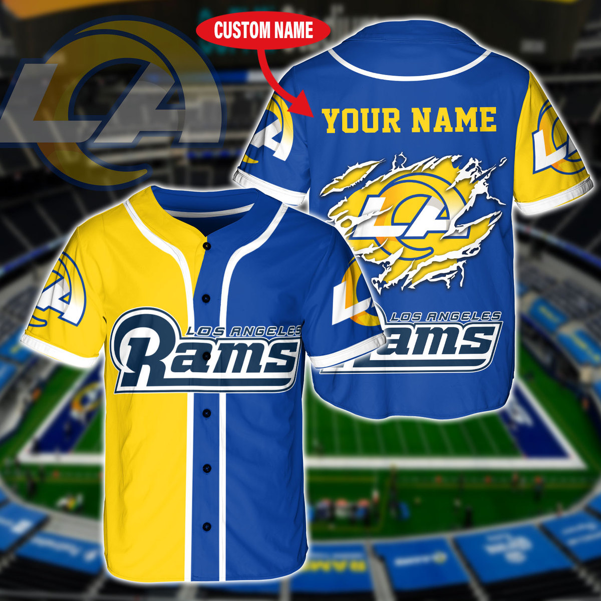 Personalized Los Angeles Rams Baseball Jersey Personalized Los Angeles Rams Baseball Jersey