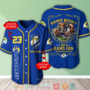 Personalized Los Angeles Rams Nfl I Am A Rams Fan Baseball Jersey Shirt
