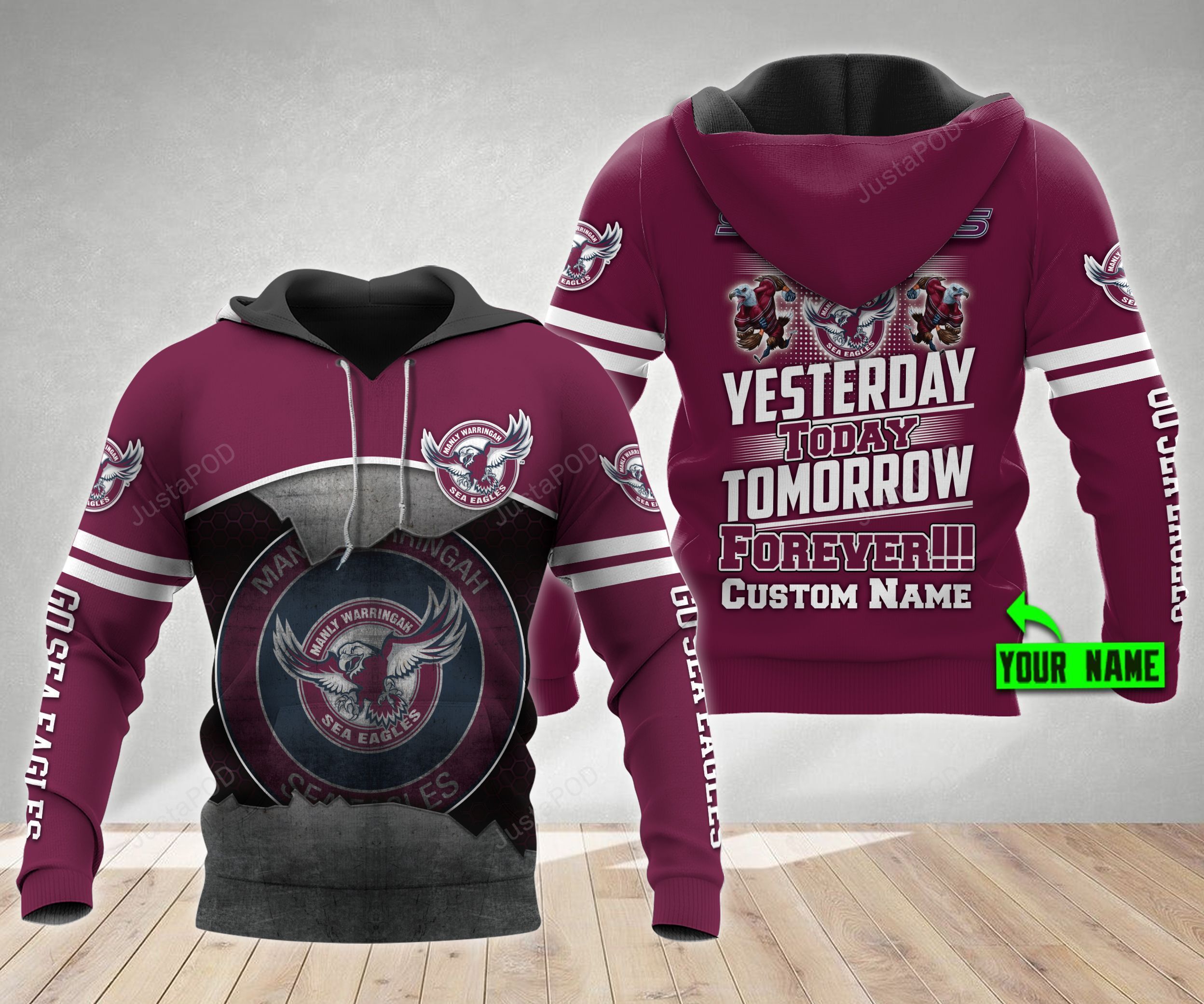 Personalized Manly Warringah Sea Eagles 3D Hoodie Nrl Custom Name 3D All Over Printed Hoodie - 580acb2c6c18 Personalized Manly Warringah Sea Eagles 3D Hoodie Nrl Custom Name 3D All Over Printed Hoodie - 580acb2c6c18