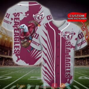 Personalized Manly Warringah Sea Eagles Nrl Baseball Jersey Shirt