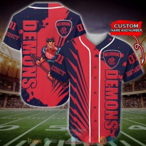 Personalized Melbourne Demons Afl Baseball Jersey Shirt