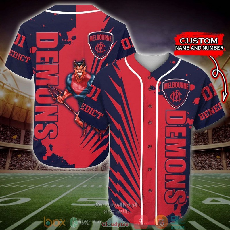 Personalized Melbourne Demons Afl Baseball Jersey Shirt Personalized Melbourne Demons Afl Baseball Jersey Shirt