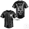 Personalized Metallic Skull Rock N Roll Baseball Jersey