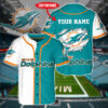Personalized Miami Dolphins Custom Baseball Jersey Shirt