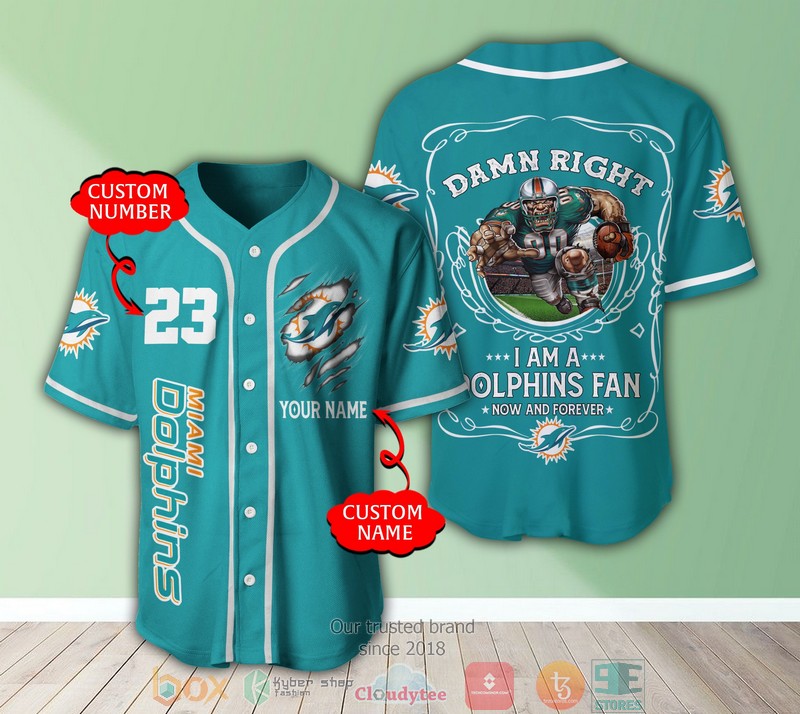 Personalized Miami Dolphins Nfl Baseball Jersey Shirt Personalized Miami Dolphins Nfl Baseball Jersey Shirt