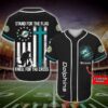 Personalized Miami Dolphins Nfl Stand For The Flag Baseball Jersey Shirt