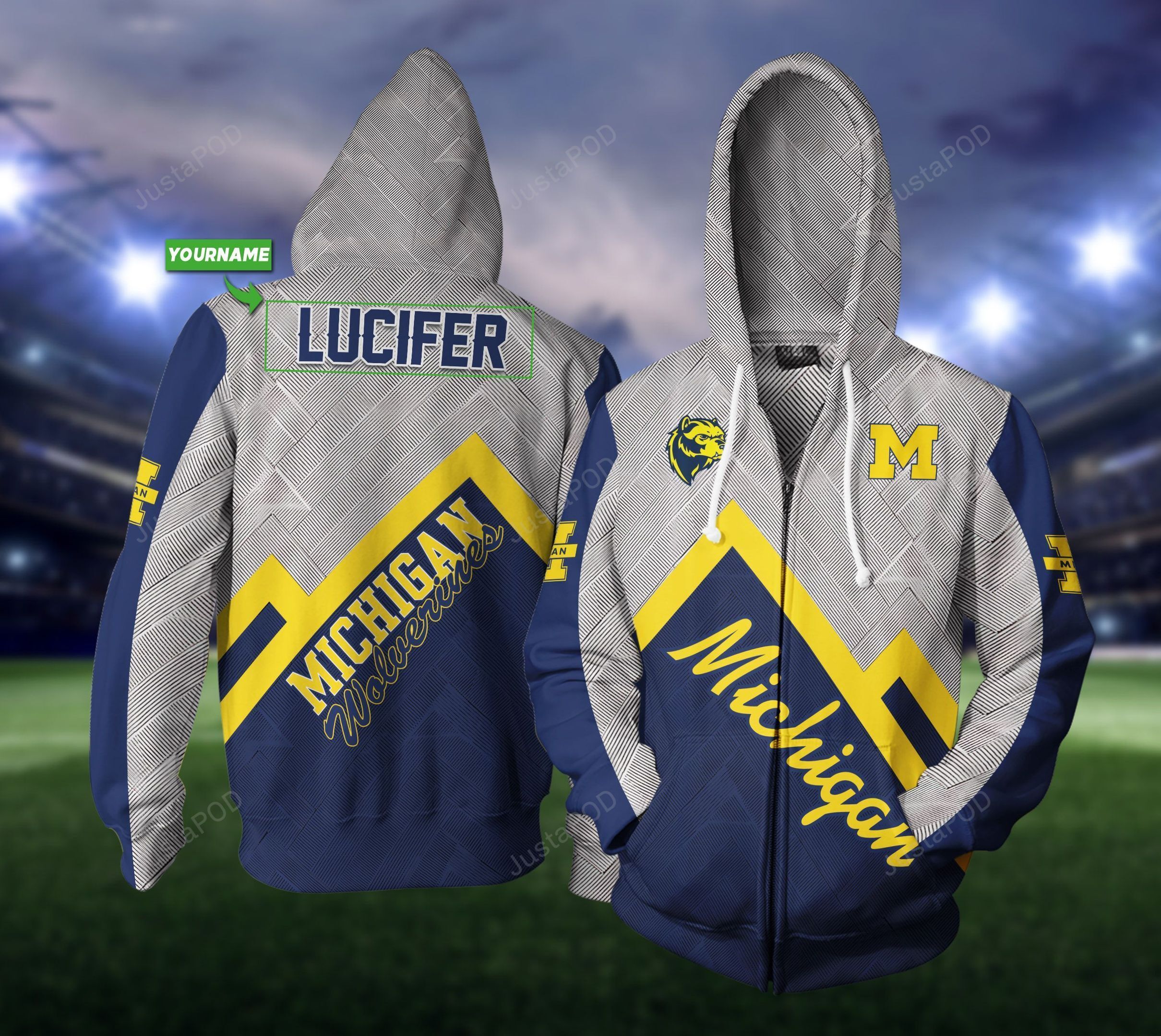 Personalized Michigan Wolverines 3D Hoodie Custom Name 3D All Over Printed Hoodie - 49f3bf15a635 Personalized Michigan Wolverines 3D Hoodie Custom Name 3D All Over Printed Hoodie - 49f3bf15a635