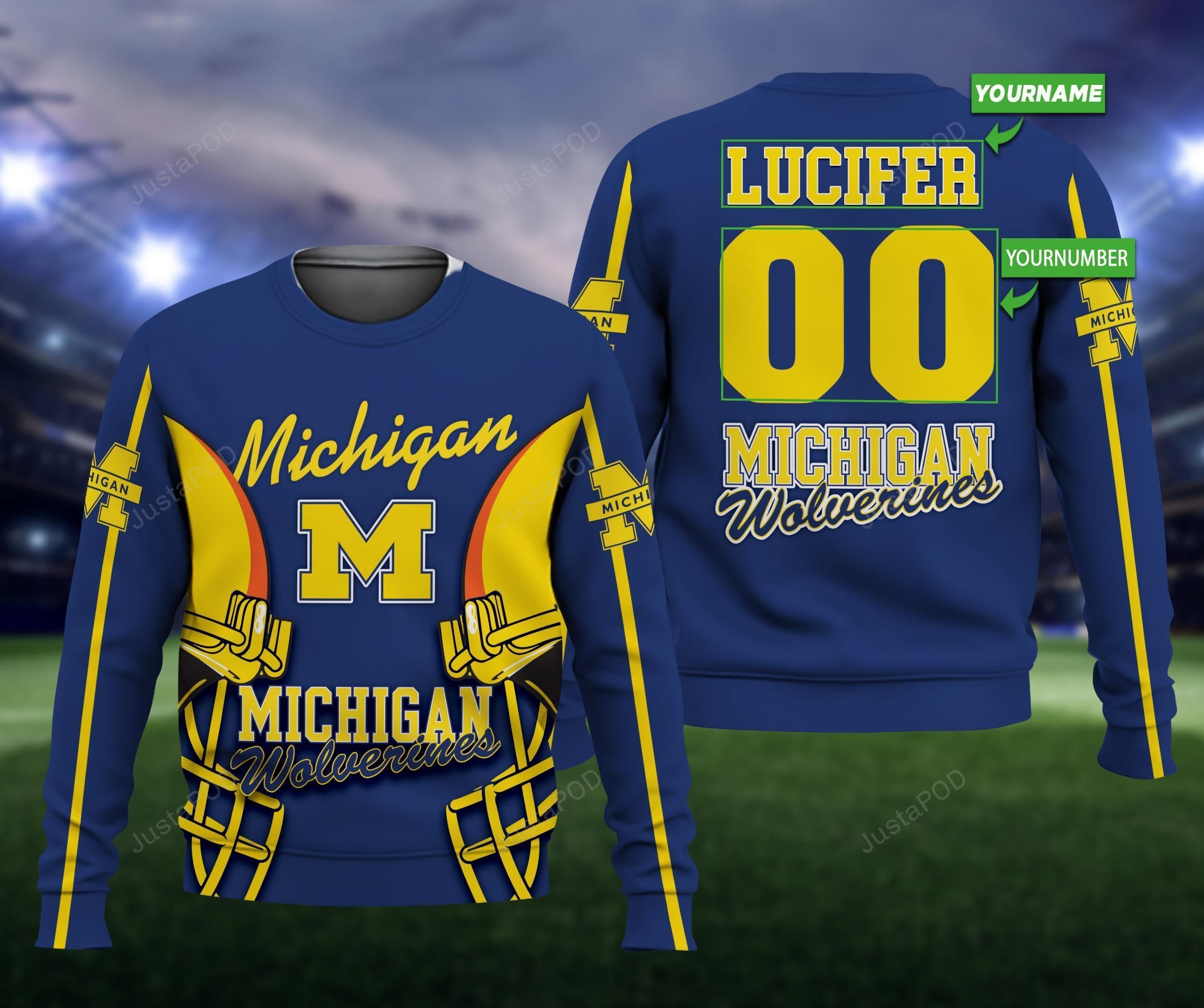 Personalized Michigan Wolverines 3D Hoodie Custom Name 3D All Over Printed Hoodie - c88b406186ea Personalized Michigan Wolverines 3D Hoodie Custom Name 3D All Over Printed Hoodie - c88b406186ea