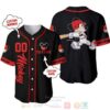 Personalized Mickey Mouse Playing Baseball All Over Print Black Baseball Jersey