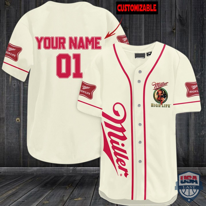 Personalized Miller High Life Baseball Jersey Personalized Miller High Life Baseball Jersey