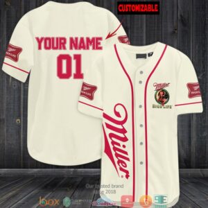 Personalized Miller Highlife Baseball Jersey Shirt