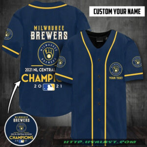 Personalized Milwaukee Brewers 2021 Nl Central Baseball Champions Baseball Jersey Shirt