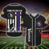 Personalized Minnesota Vikings Nfl Stand For The Flag Baseball Jersey Shirt
