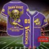 Personalized Minnesota Vikings Nfl Wings Skull Baseball Jersey Shirt