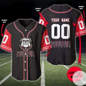 Personalized Name And Number Georgia Bulldogs Baseball Jersey Shirt