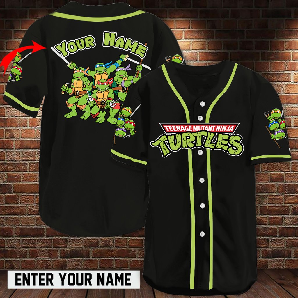 Personalized Name Tmnt Baseball Jersey Shirt Personalized Name Tmnt Baseball Jersey Shirt