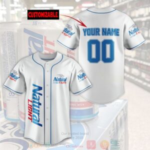 Personalized Natural Light Custom Baseball Jersey
