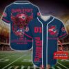 Personalized New England Patriots Nfl Wings Skull Baseball Jersey Shirt