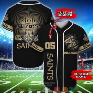 Personalized New Orleans Saints Nfl Baseball Jersey Shirt