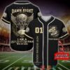 Personalized New Orleans Saints Nfl Wings Skull Baseball Jersey Shirt