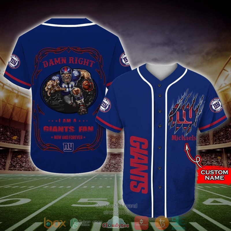 Personalized New York Giants Mascot Nfl Baseball Jersey Shirt Personalized New York Giants Mascot Nfl Baseball Jersey Shirt