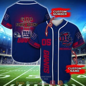 Personalized New York Giants Nfl Baseball Jersey Shirt
