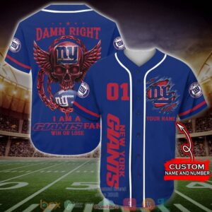 Personalized New York Giants Nfl God First Family Second Then Baseball Jersey Shirt