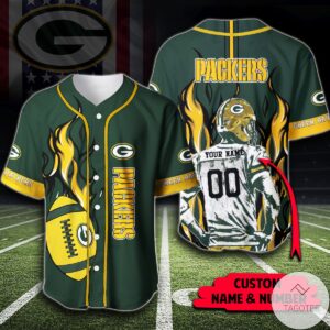 Personalized Nfl Green Bay Packers Shirt Baseball Jerseys