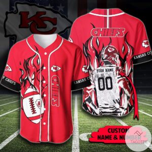Personalized Nfl Kansas City Chiefs Shirt Baseball Jerseys