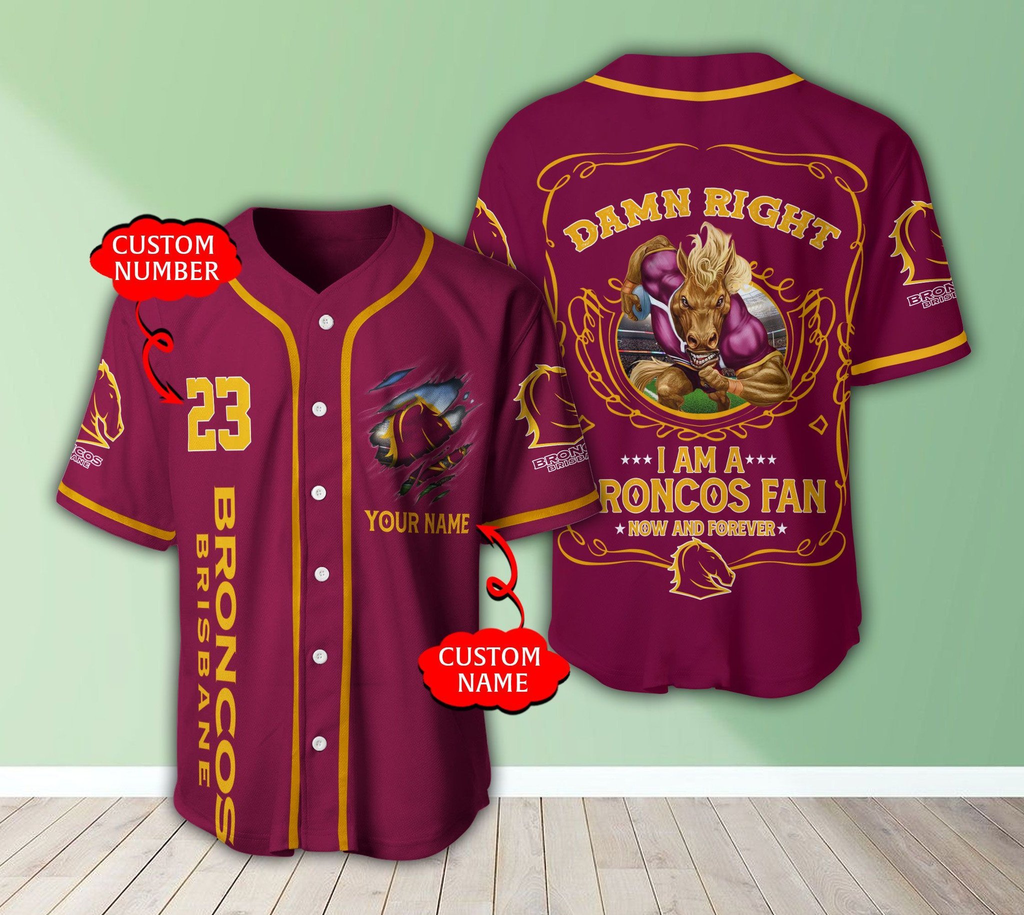 Personalized Nrl Brisbane Broncos I Am A Broncos Fan Baseball Jersey Personalized Nrl Brisbane Broncos I Am A Broncos Fan Baseball Jersey