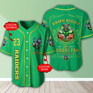 Personalized Nrl Canberra Raiders I Am A Raiders Fan Baseball Jersey