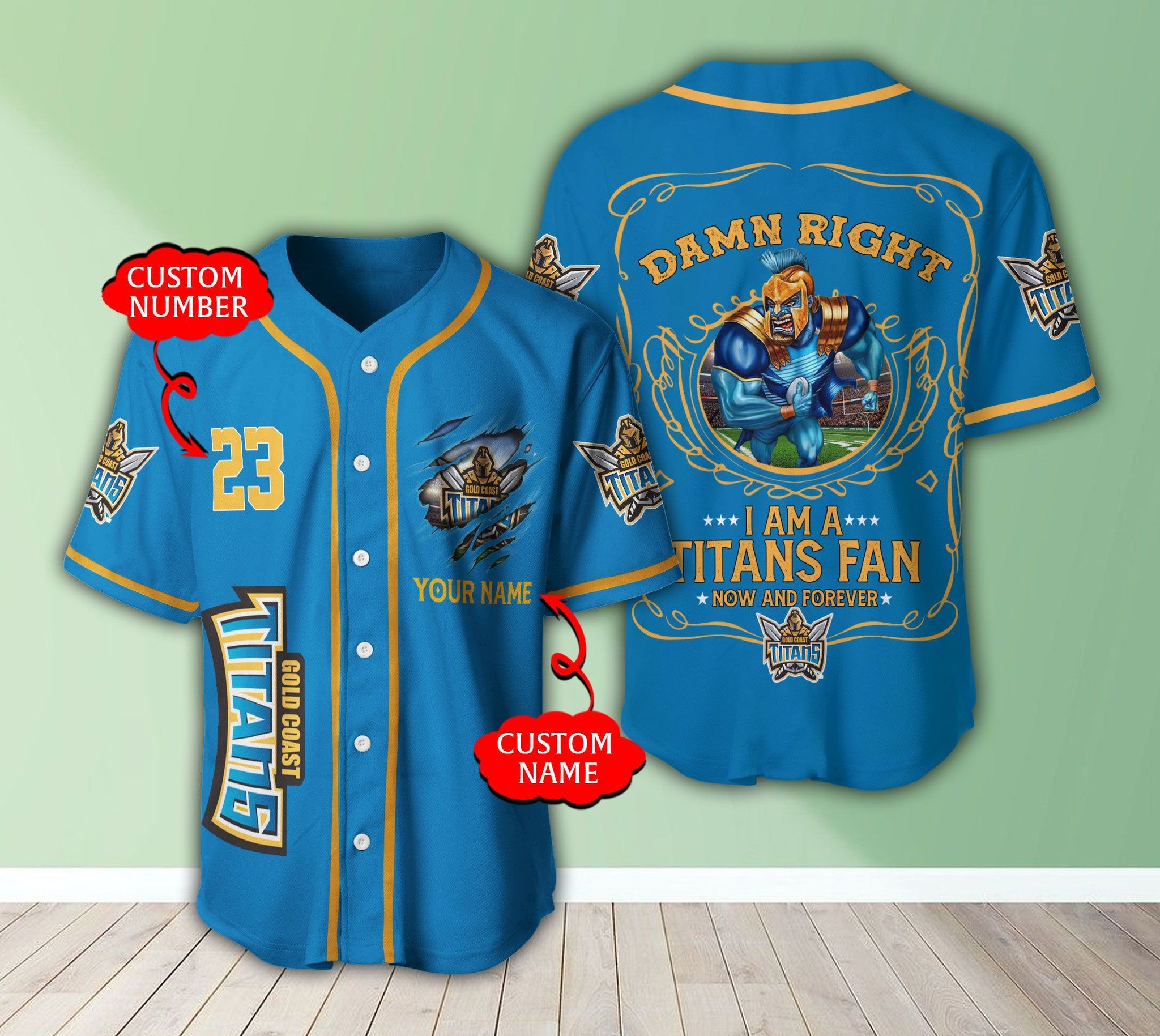 Personalized Nrl Gold Coast Titans I Am A Titans Fan Baseball Jersey Personalized Nrl Gold Coast Titans I Am A Titans Fan Baseball Jersey