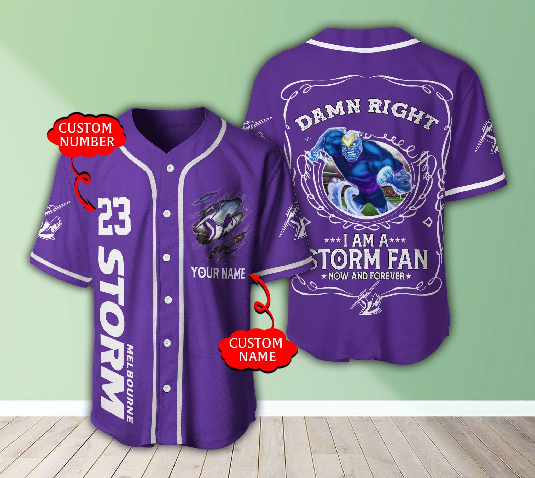 Personalized Nrl Melbourne Storm I Am A Storm Fan Baseball Jersey Personalized Nrl Melbourne Storm I Am A Storm Fan Baseball Jersey