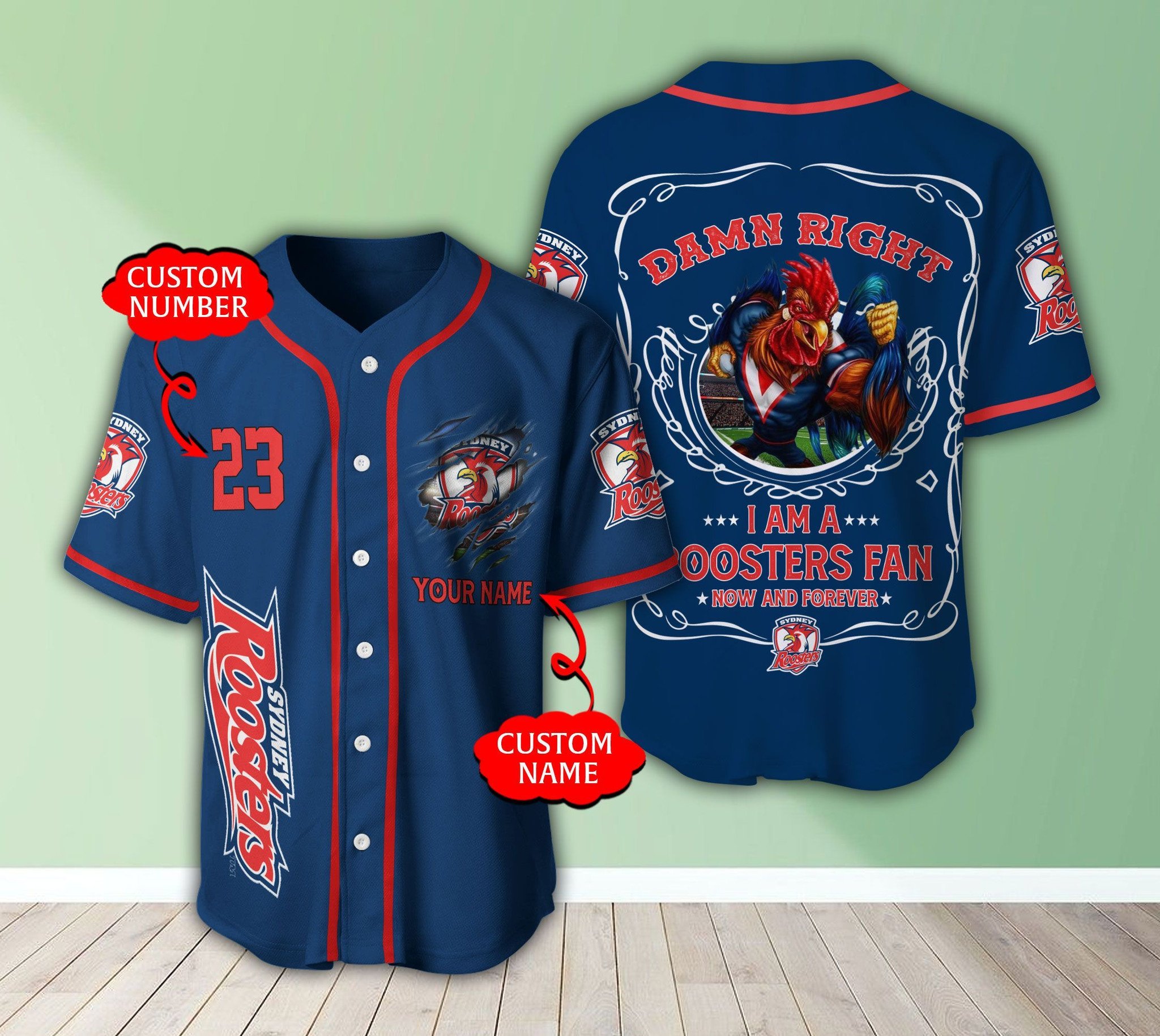 Personalized Nrl Sydney Roosters I Am A Roosters Fan Baseball Jersey Personalized Nrl Sydney Roosters I Am A Roosters Fan Baseball Jersey