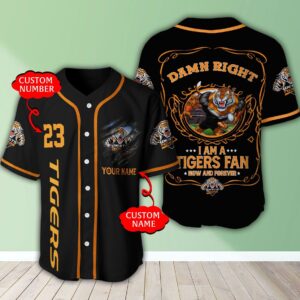 Personalized Nrl Wests Tigers I Am A Tigers Fan Baseball Jersey