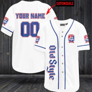 Personalized Old Style Chicago Beer Custom Baseball Jersey