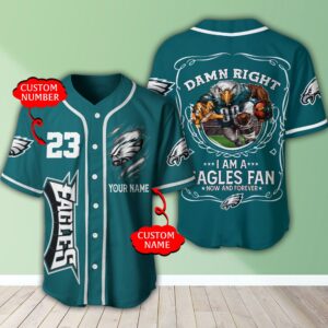 Personalized Philadelphia Eagles Nfl 3D Baseball Jersey