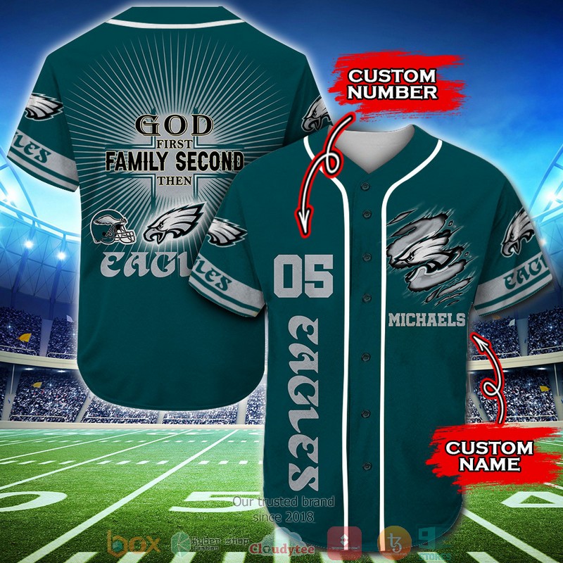 Personalized Philadelphia Eagles Nfl Baseball Jersey Shirt Personalized Philadelphia Eagles Nfl Baseball Jersey Shirt