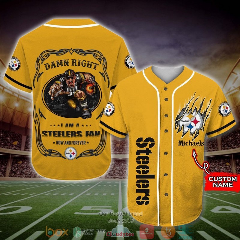 Personalized Pittsburgh Steelers Mascot Nfl Baseball Jersey Shirt Personalized Pittsburgh Steelers Mascot Nfl Baseball Jersey Shirt