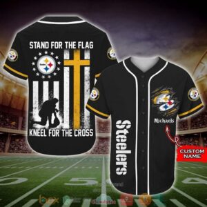 Personalized Pittsburgh Steelers Nfl Kneel For The Cross Baseball Jersey Shirt