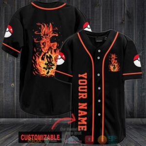 Personalized Pokemon Cinderace Baseball Jersey