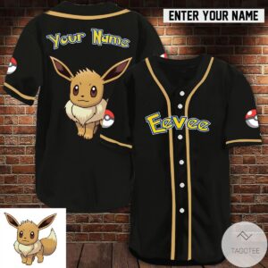 Personalized Pokemon Eevee Baseball Jersey