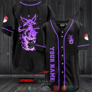 Personalized Pokemon Espeon Baseball Jersey