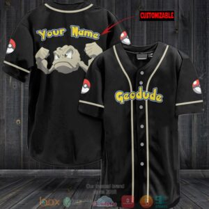 Personalized Pokemon Geodude Baseball Jersey