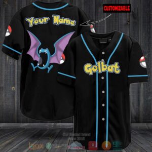 Personalized Pokemon Golbat Custom Baseball Jersey