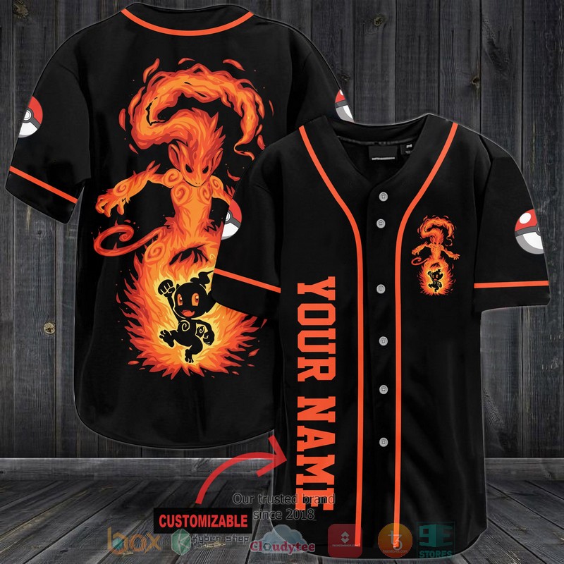 Personalized Pokemon Infernape Baseball Jersey Personalized Pokemon Infernape Baseball Jersey