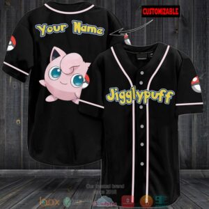 Personalized Pokemon Jigglypuff Baseball Jersey