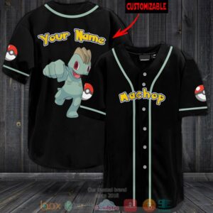 Personalized Pokemon Machop Baseball Jersey